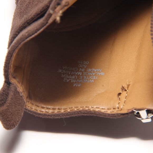 Nine West Ankle Boots Size 6M Faux Suede Side zipper Block Heel - Picture 8 of 8